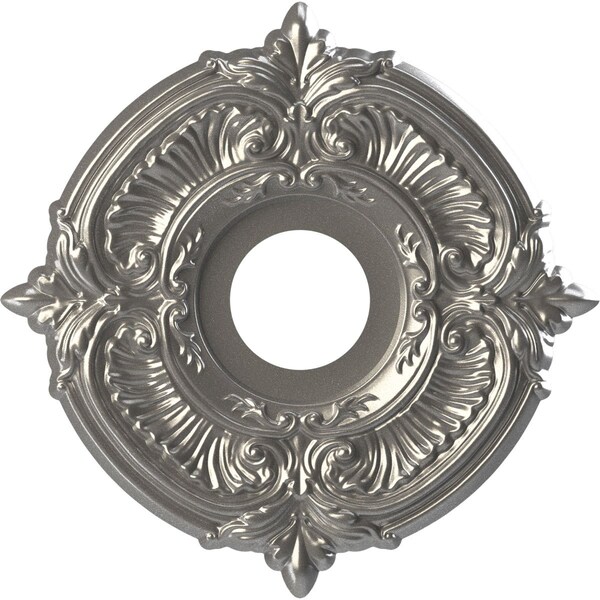 Ekena Millwork Attica Thermoformed PVC Ceiling Medallion Fits Canopies up to 5-in., Aged Dark Steel CMP13ATCST - main